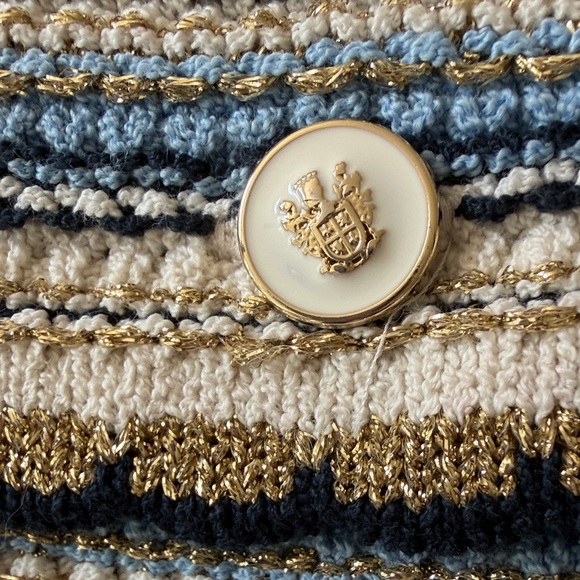 Veronica Beard Navy and Cream Knit Jacket - Picture 5 of 10